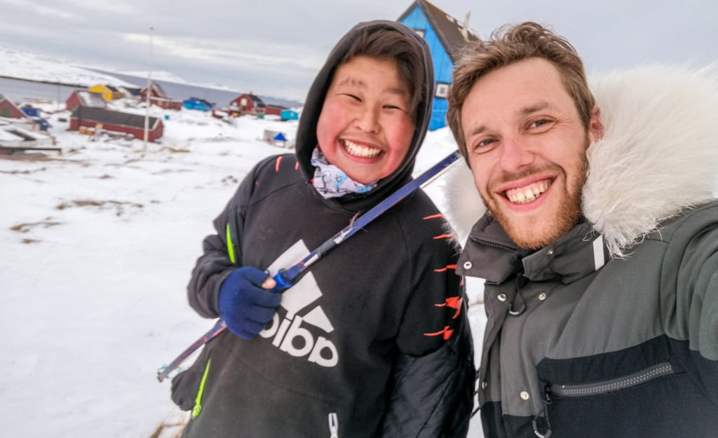 Leo avec les Inuits au Groenland